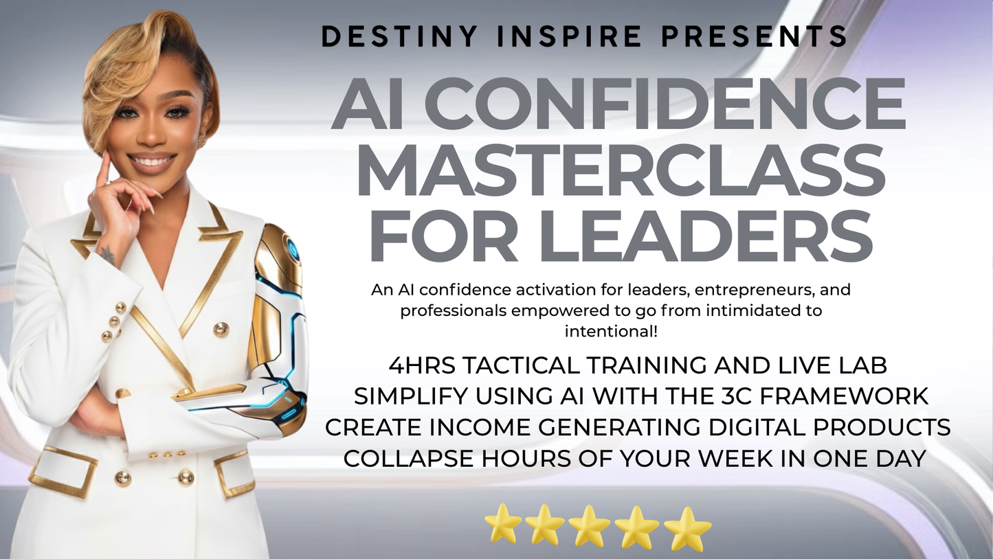 *NEW RELEASE* AI CONFIDENCE MASTERCLASS FOR LEADERS
