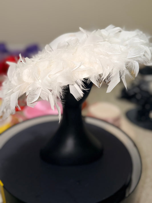Ruffle Feathers- White