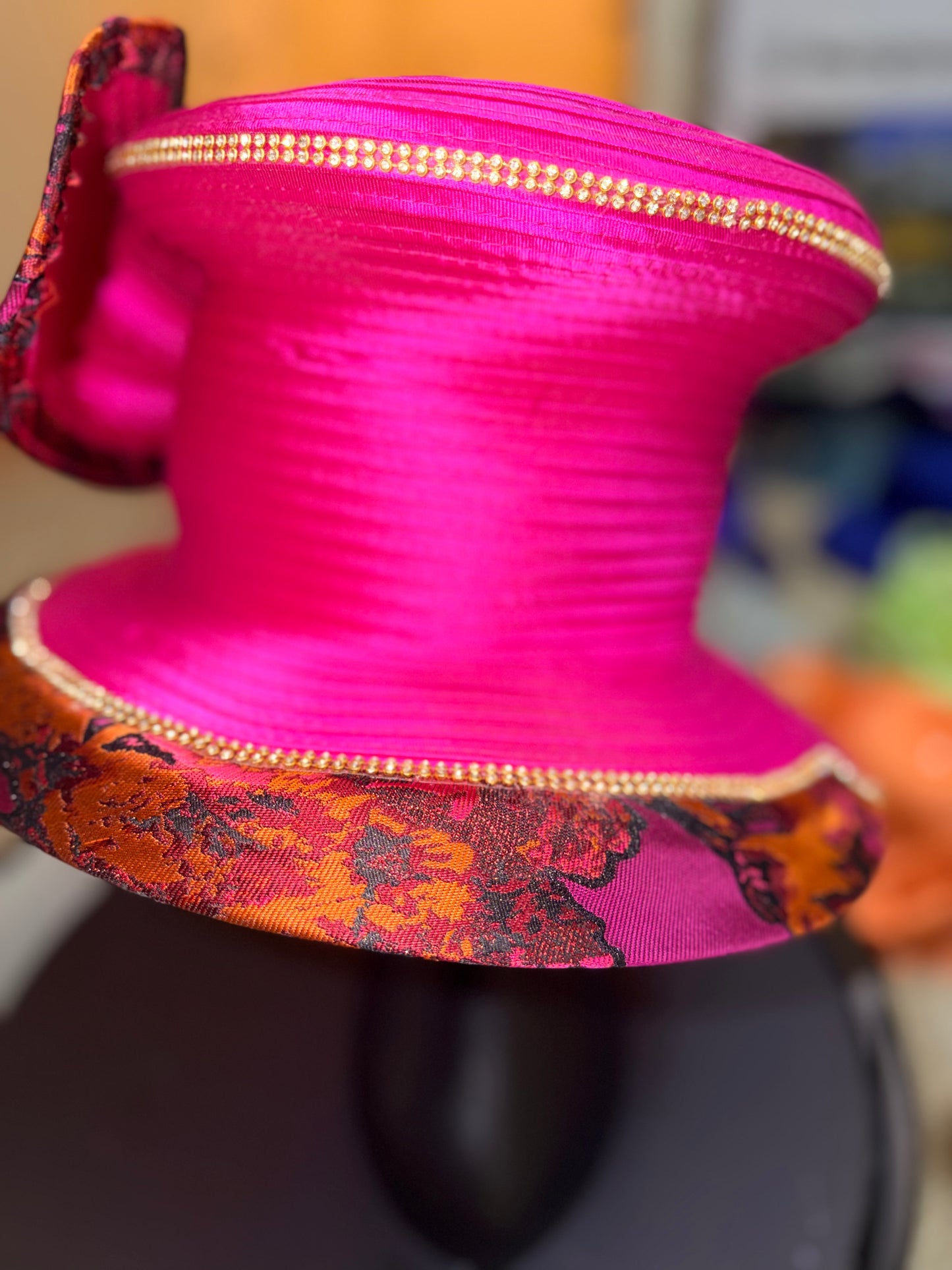 Fuchsia Floral Hat