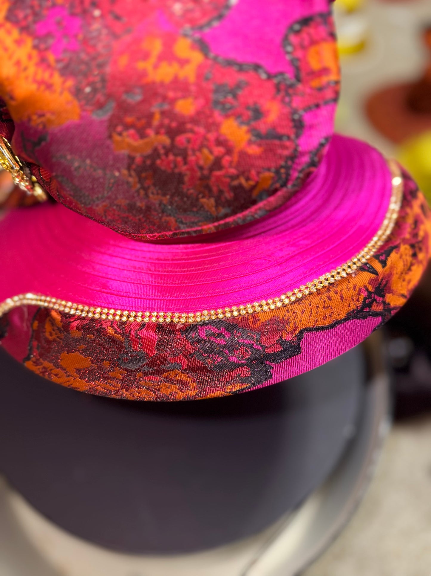 Fuchsia Floral Hat