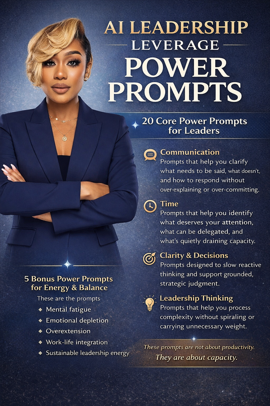 25 AI LEADERSHIP LEVERAGE POWER PROMPTS + 5 BONUS